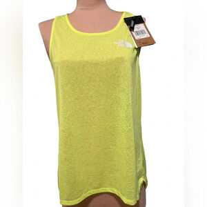 The North Face Neon Yellow Athletic FlashDry Racerback Tank Top Size Large
